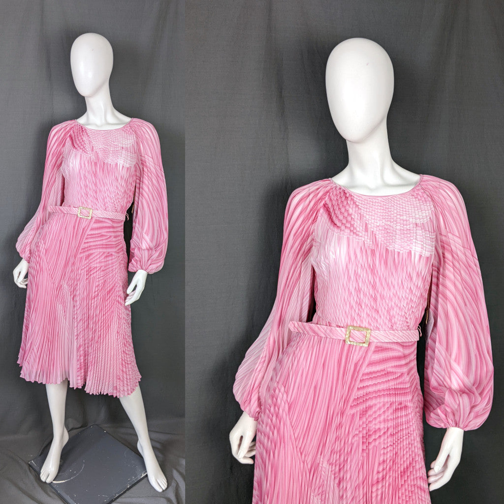 Pink swirl dress vintage deals