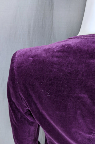 1980s Purple Velvet Fitted Jacket | Jaeger | M
