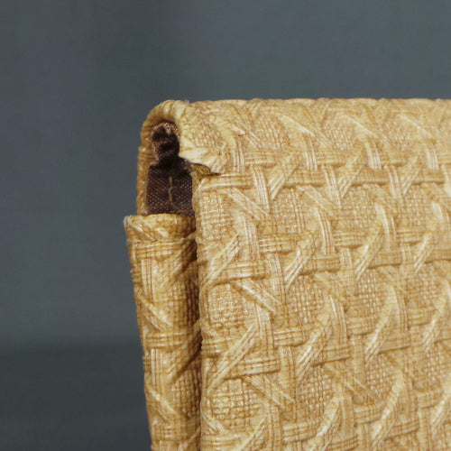 1970s Faux Wicker Clutch Bag