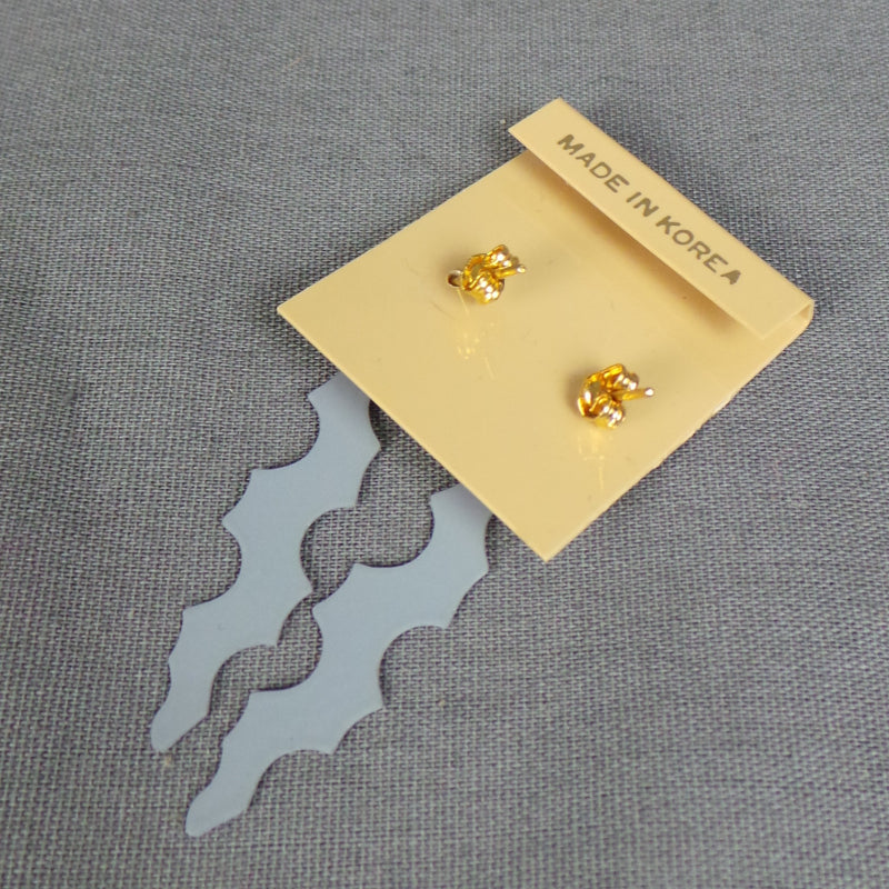 1980s Grey Squiggle Drop Earrings