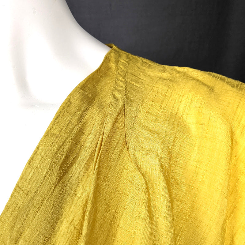 1970s Golden Yellow Wrap Front Top | M