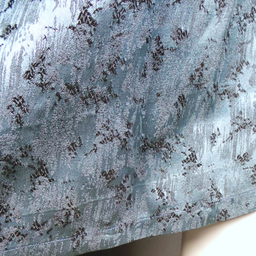 1940s Blue Brocade Bow Back Dress | Belmont Couture | S