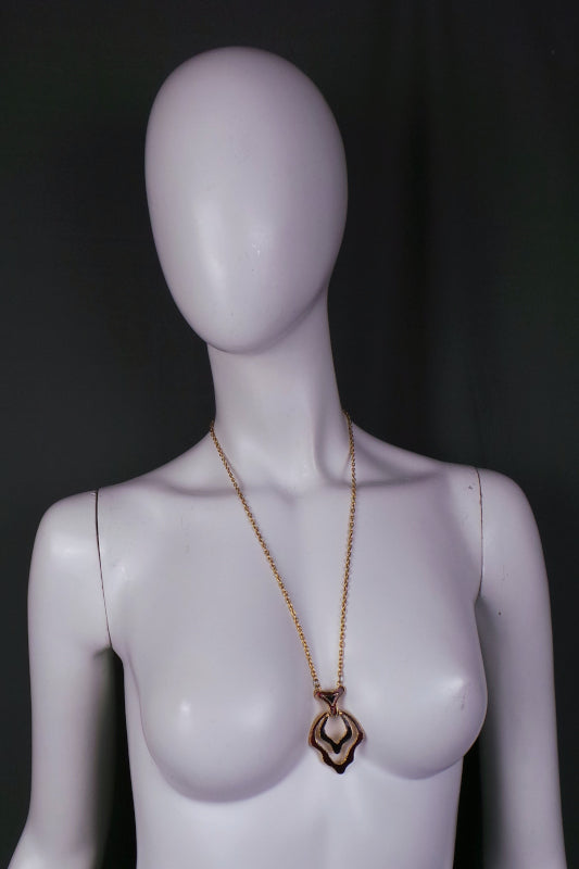 1970s Red and Black Avon Enamel Vintage Necklace