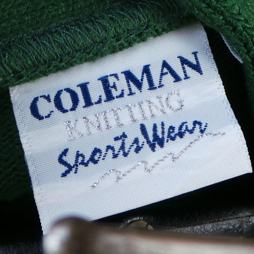 1980s Green Stripe Varsity Cardigan | S
