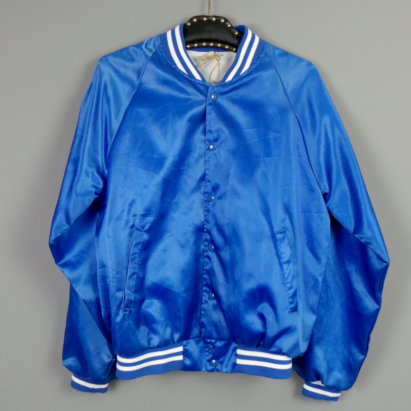 1980s Blue American Trucker Vintage Bomber