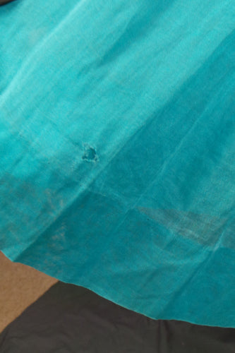 1950s Aqua Organza Sheer Dress | Debby Rose of California | S