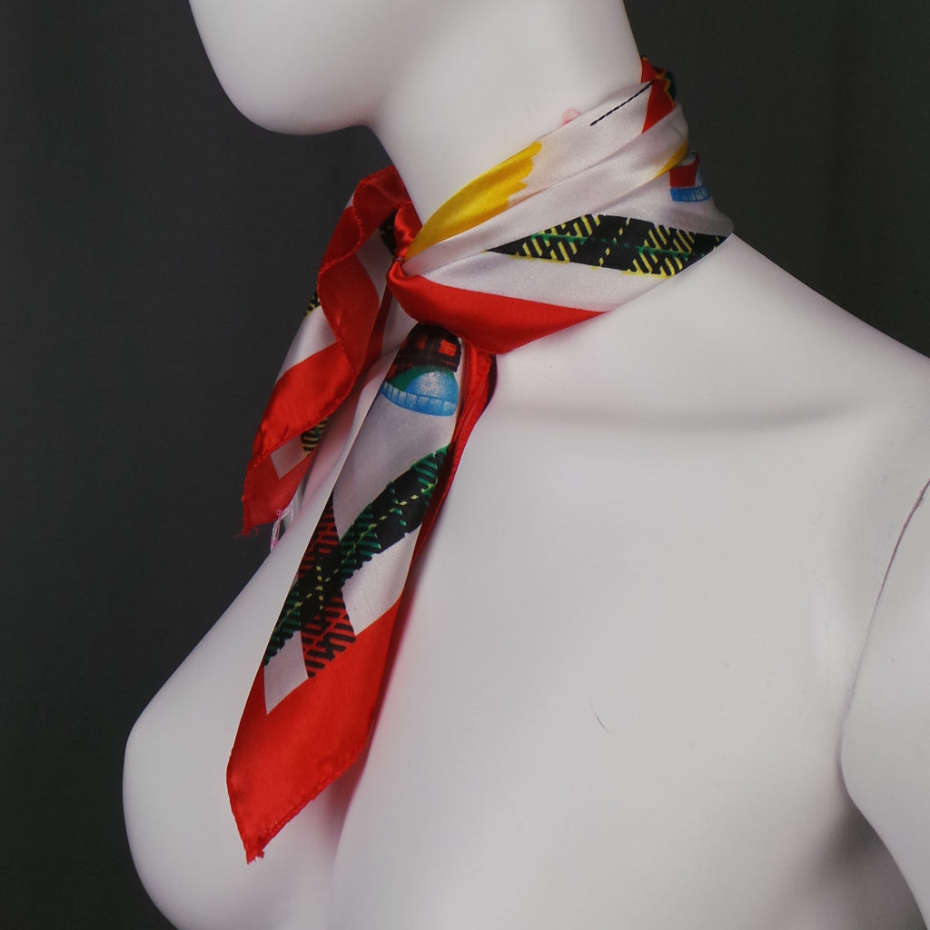 1990s Red and White Patty and Jimmy Sanrio Scarf