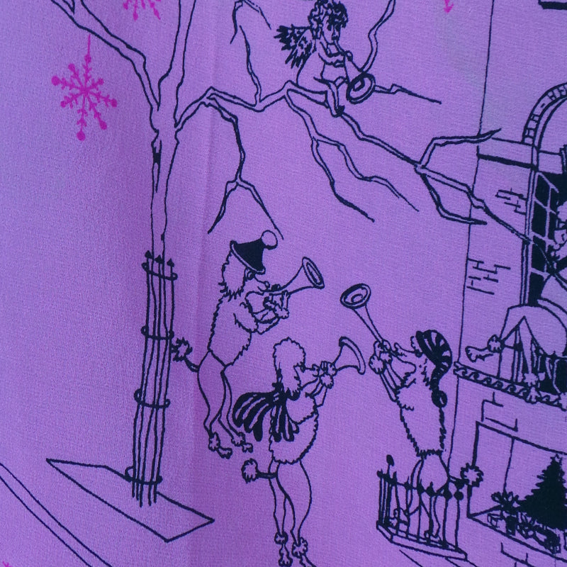 1950s Rare Christmas Poodles Silk Scarf | Brooke Cadwallader