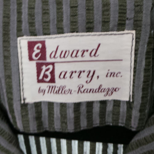 1950s Grey Seersucker Dress | Edward Barry | 2XL