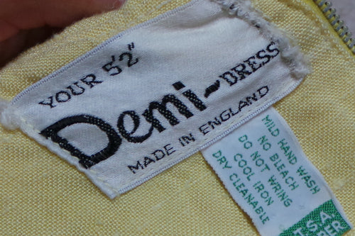 1960s Yellow and Mustard Mini Dress | Demi-Dress | S