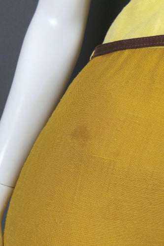 1960s Yellow and Mustard Mini Dress | Demi-Dress | S