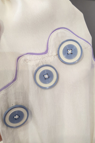 1930s Cream Silk Belted Tennis Dress | S