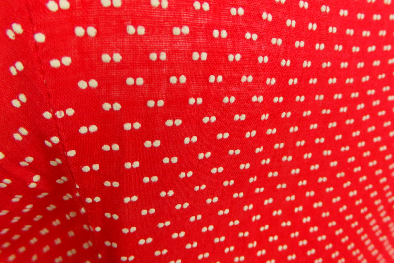 1940s Red & White Polka Dot Halter Dress | XS