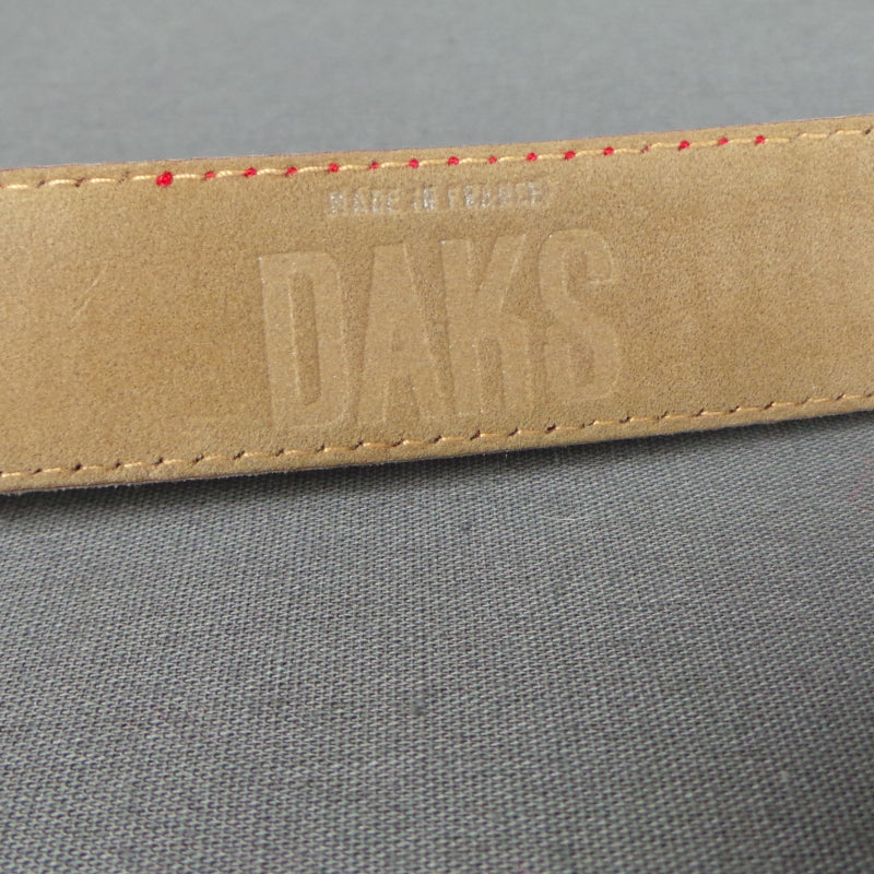 1980s Red Leather Daks Monogram Belt | XS
