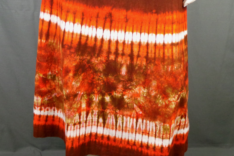 1960s Purple Orange Tie Dye Kaftans & Cape | M