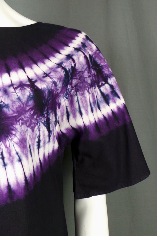1960s Purple Orange Tie Dye Kaftans & Cape | M