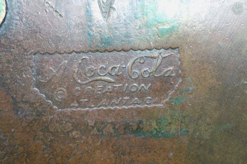 1960s Coca-Cola Brass Tiffany Art Nouveau Leather Belt | XL