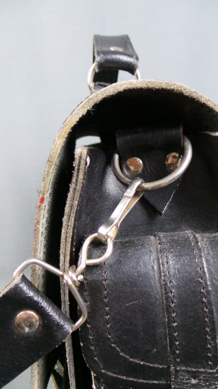 1970s Black Leather Satchel