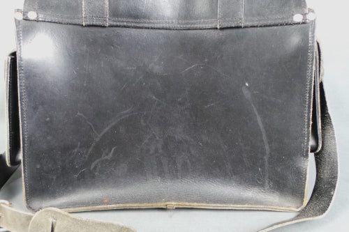 1970s Black Leather Satchel