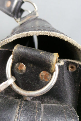1970s Black Leather Satchel