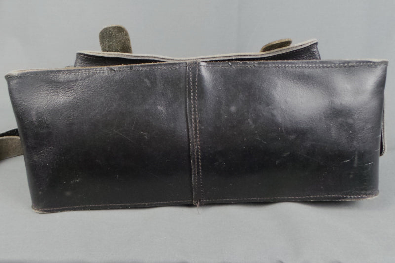 1970s Black Leather Satchel