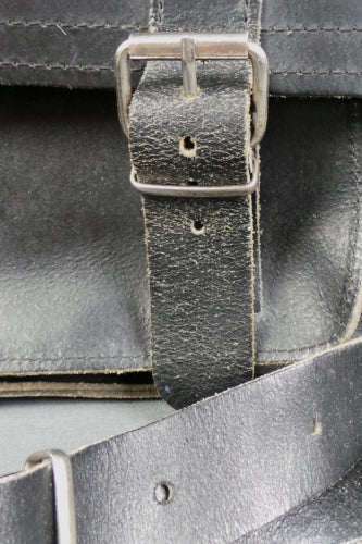 1970s Black Leather Satchel