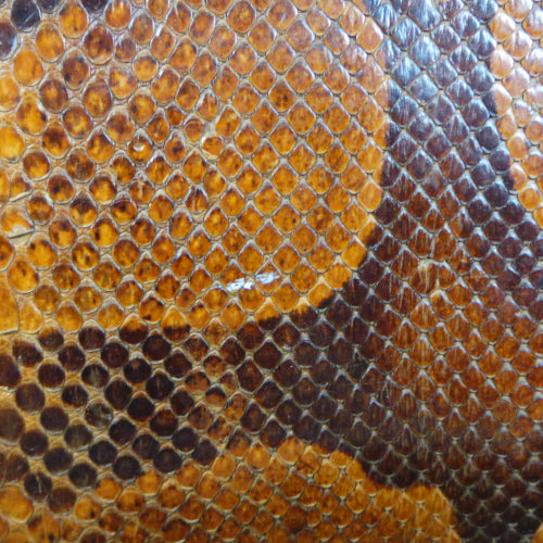 1940s Snakeskin Leather Tan Brown Bag