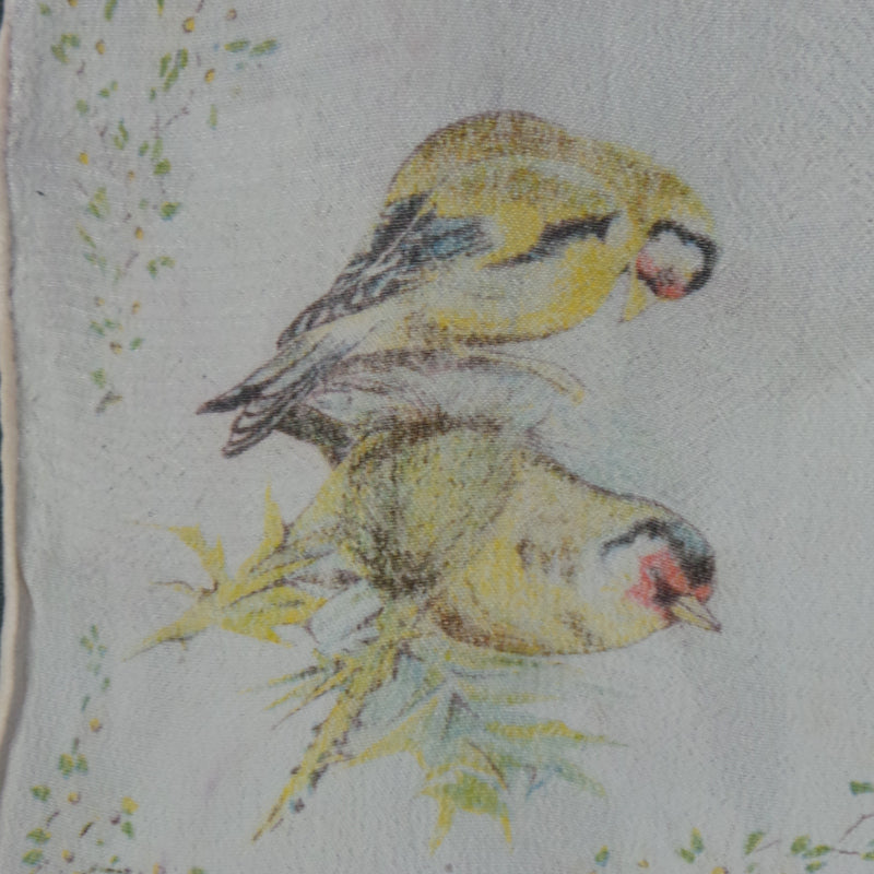 1940s Cream Birds Pocket Square