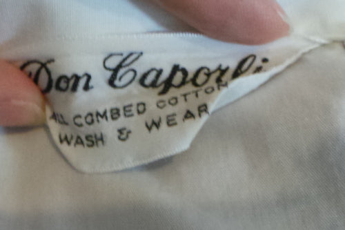 1950s White Customised Bowling Shirt, 'Victors 610', 40in Bust