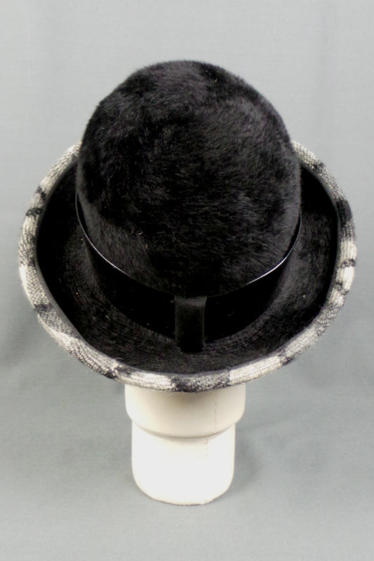 1960s Black & White Check Hat | Walmar