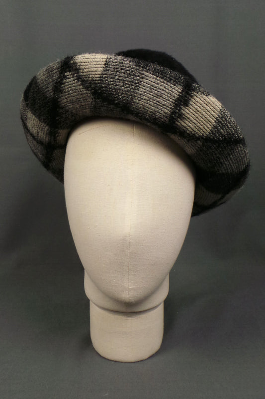 1960s Black & White Check Hat | Walmar