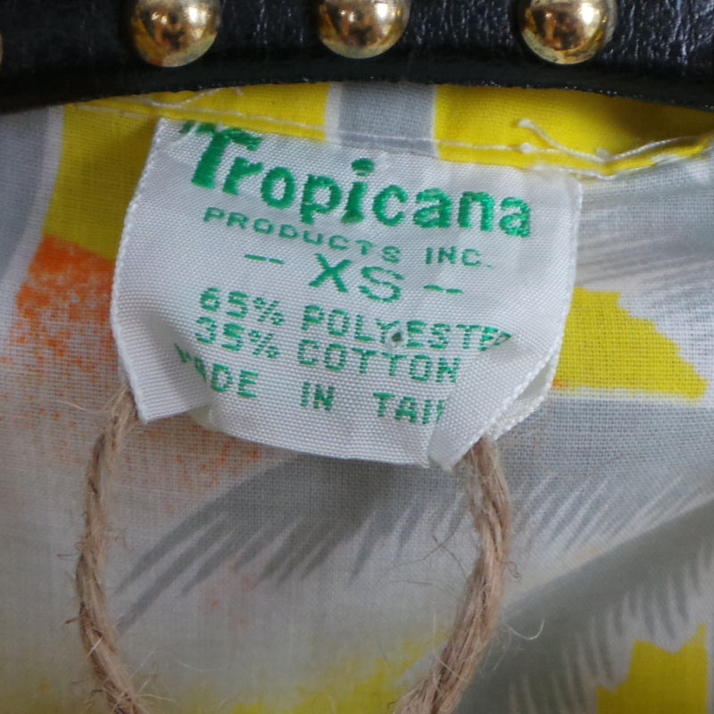 1980s Bright Yellow Hawaiian Shirt | Tropicana | XS