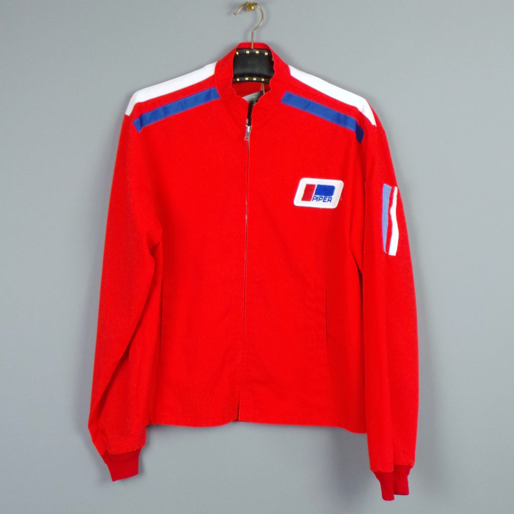 1960s Red Piper Pilots Flight Vintage Jacket