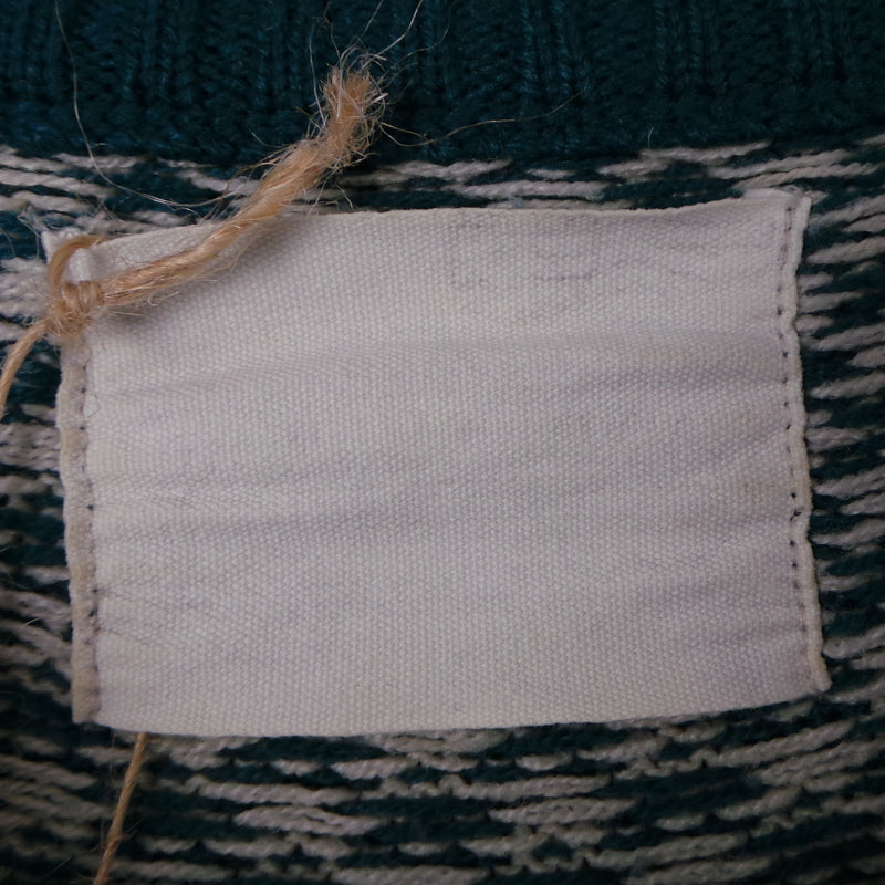1970s Teal Dogtooth Elbow Patch Jumper | L