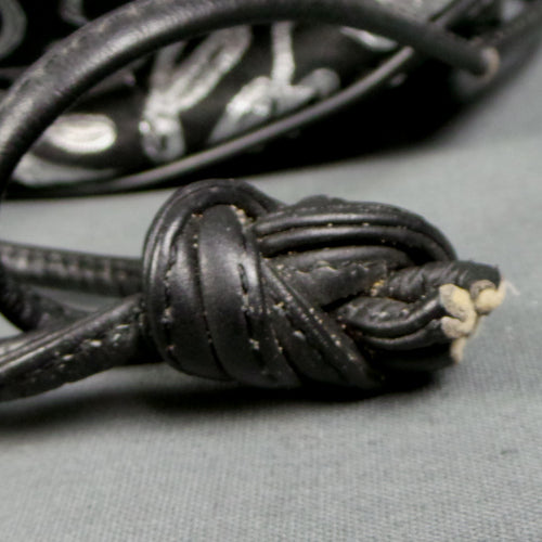 1980s Silver and Black Leather Pouch Bag
