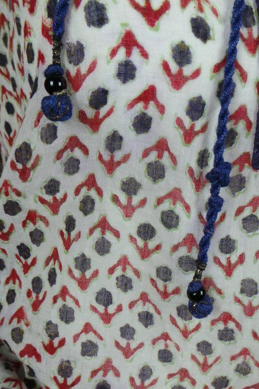 1970s Phool Red and Purple Indian Cotton Co-Ord | XS