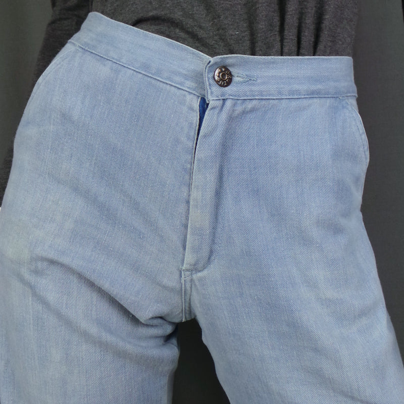 1960s Brutus Bleached Denim Flares| S