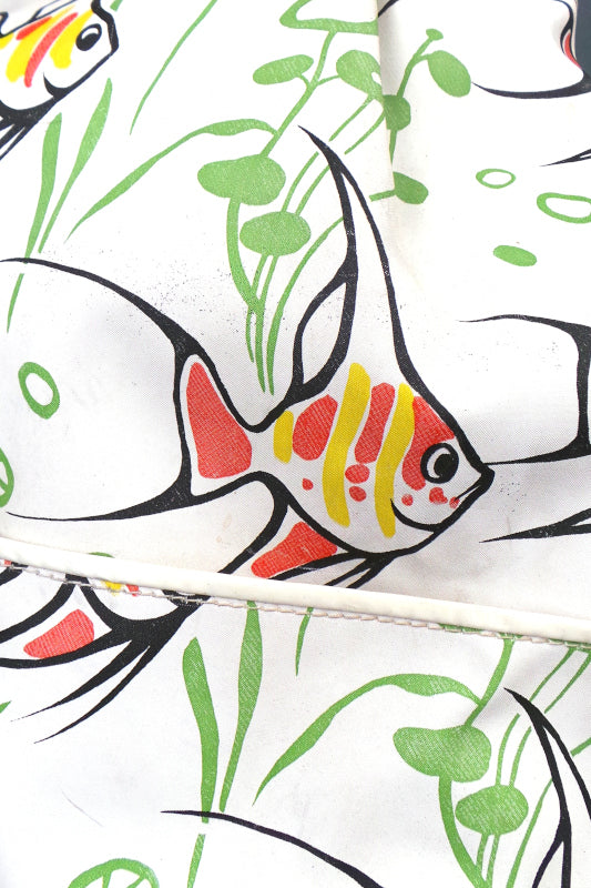 1950s White Tropical Fish Beach Bag