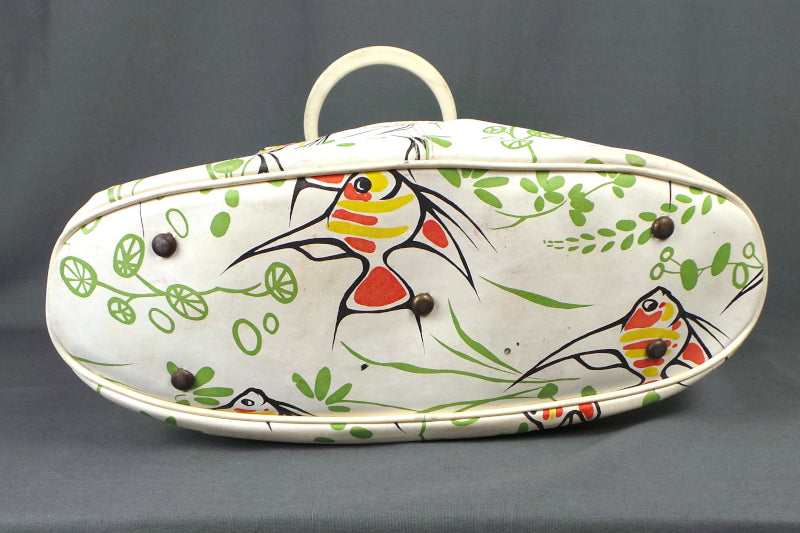 1950s White Tropical Fish Beach Bag