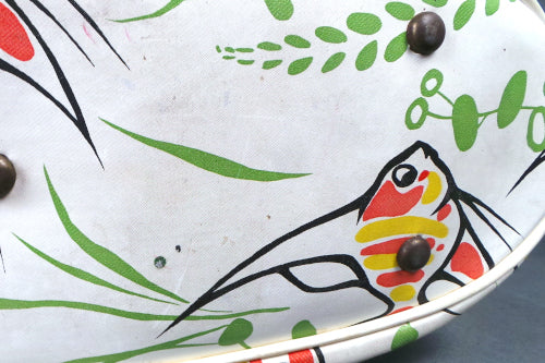 1950s White Tropical Fish Beach Bag