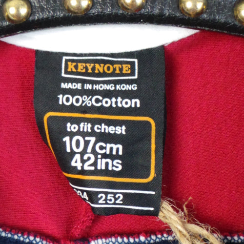 1960s Red Navy Polo Shirt | Keynote | M