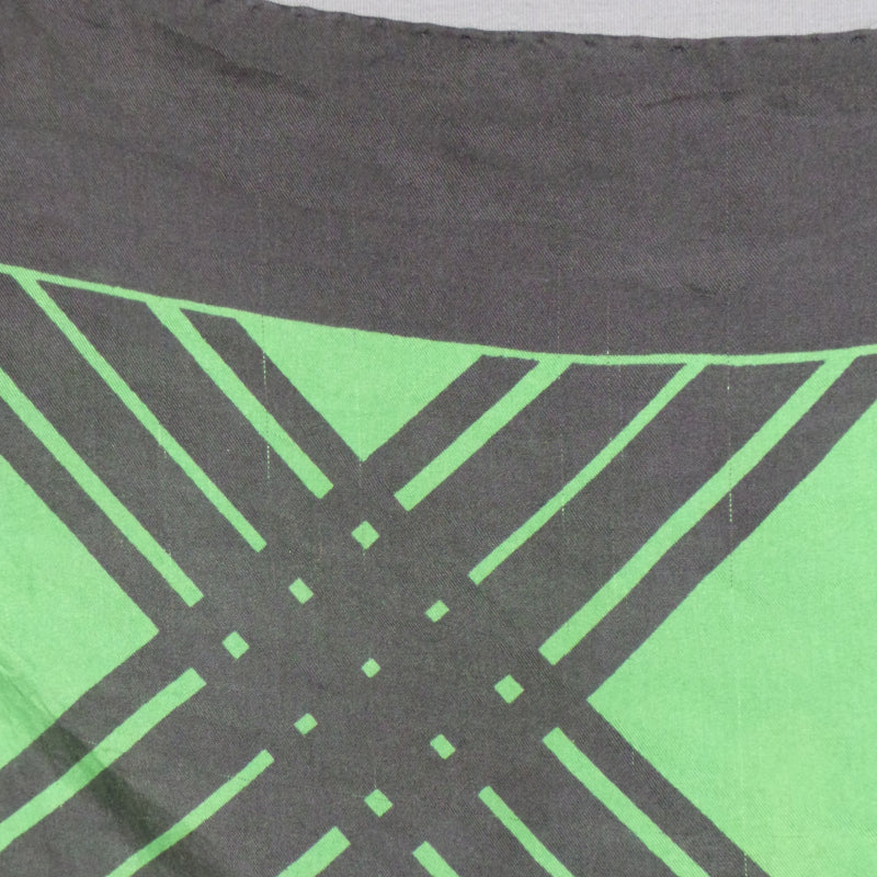 1960s Green and Black Check Scarf