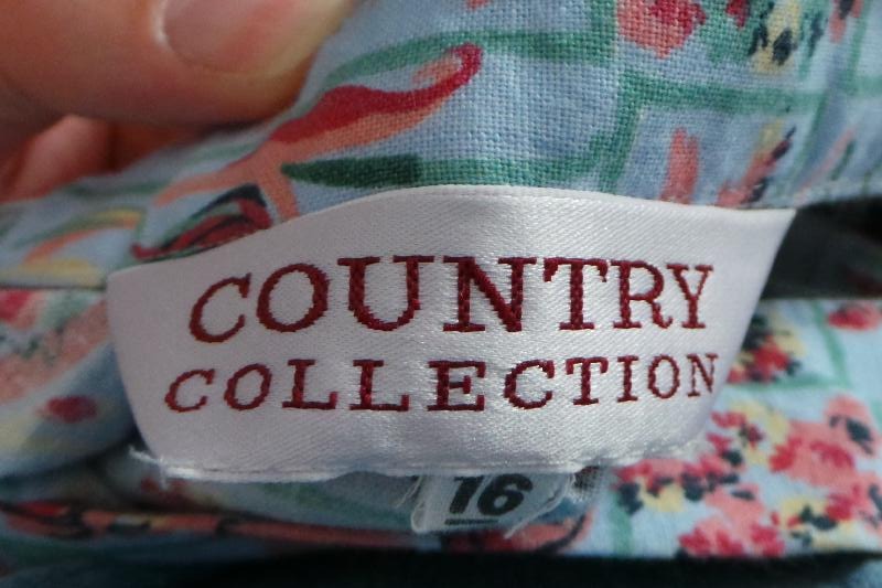 1980s Light Blue Floral Midi Skirt | M