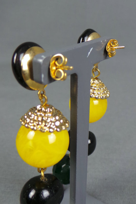1980s Citrus Beaded Jewellery Set