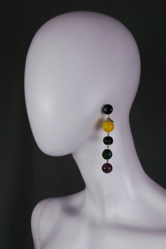 1980s Citrus Beaded Jewellery Set