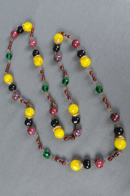 1980s Citrus Beaded Vintage Jewellery Set