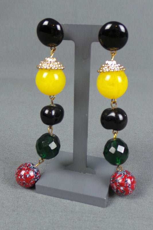 1980s Citrus Beaded Vintage Jewellery Set