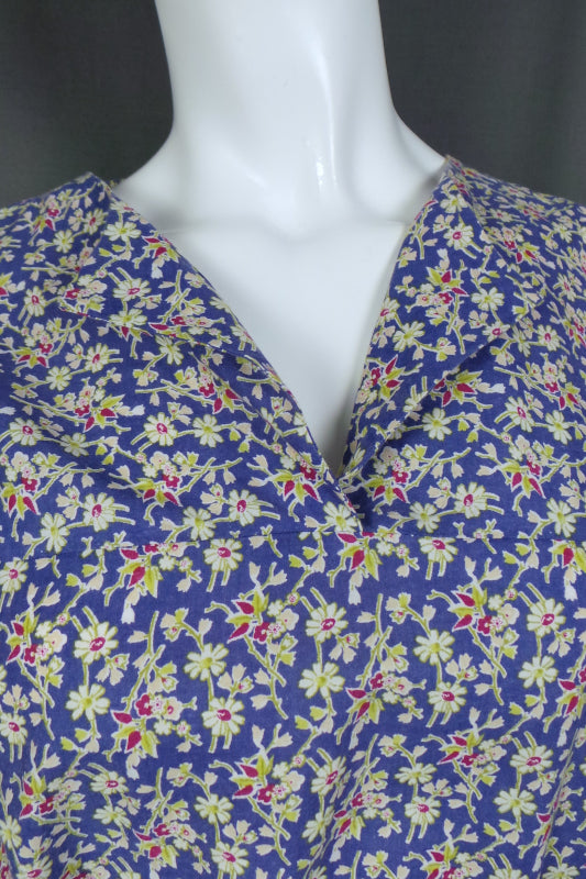 1970s Liberty Floral Print Short Sleeve Dress | M
