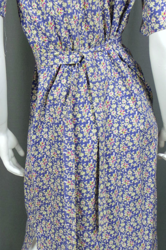 1970s Liberty Floral Print Short Sleeve Dress | M