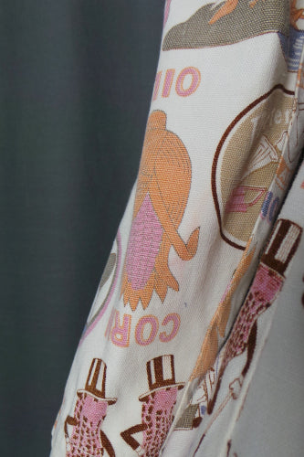 1970s Cream Advertising Novelty Print Jacket | XL